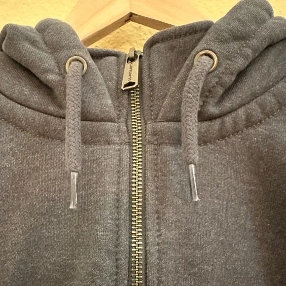 Carhartt Dark Gray Rain Defender Hoodie with Logo - Picture 3 of 12